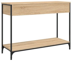 sonoma tölgy színű szerelt fa dohányzóasztal 100 x 34,5 x 75 cm