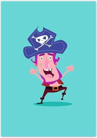 Poszterek 70x100 Vidám kalóz gyerekeknek