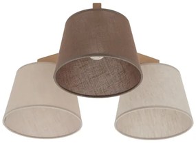 Brilagi - Felületre szerelhető csillár LATTE SABIA 3xE27/15W/230V fenyő/mix