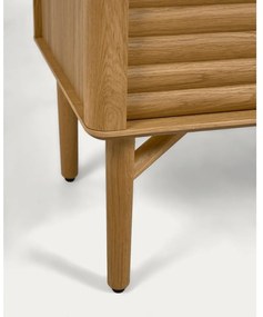 Natúr színű alacsony komód tölgyfa dekorral 200x86 cm Lenon – Kave Home