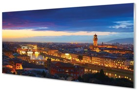 Üvegképek Olaszország Éjszakai panoráma hidak 100x50 cm
