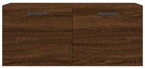 barna tölgyszínű szerelt fa faliszekrény 80x36,5x35 cm