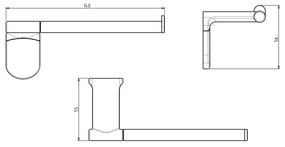 METAFORM ZE017 Zero WC-papír tartó fedél nélkül,ezüst