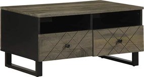 vidaXL fekete tömör mangófa dohányzóasztal 80 x 54 x 40 cm