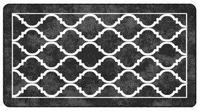 fekete-fehér mosható csúszásgátló szőnyeg 80 x 150 cm