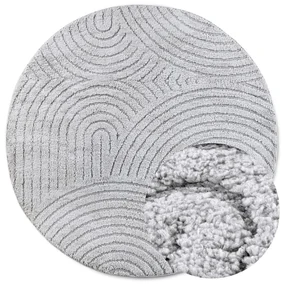 Világosszürke kerek szőnyeg ø 160 cm Panglao New York Light Grey – Elle Decoration
