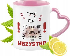 Frank Bögre Rózsaszín Szív Alakú Füllel Kávé Ajándék