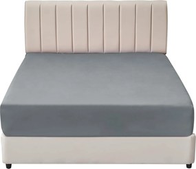 Gumis lepedő matracra Aisbo mikroszálas ágyhoz 180 x 200 cm szürke