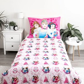 Egyszemélyes pamut gyerek ágyneműhuzat 140x200 cm Princezny "Heart" – Jerry Fabrics