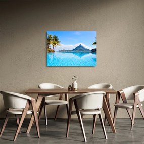 Kép - Bora-Bora, francia Polinézia (üvegen) (70x50 cm)