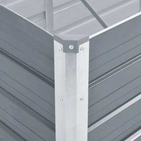 szürke horganyzott acél kerti magaságyás 320 x 80 x 45 cm
