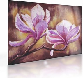 Üveg kép - Magnólia virágok (70x50 cm)