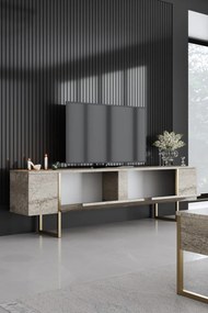 Luxe - travertin/arany TV-állvány