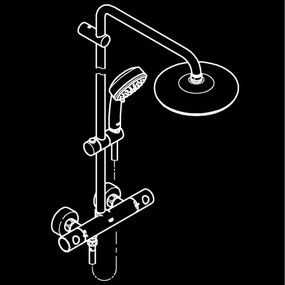 GROHE 27922001 - TEMPESTA COSMOPOLITAN 210 zuhanyrendszer, fényes króm