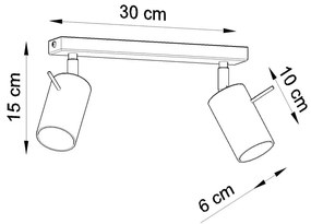 Ludwik fa mennyezeti lámpa - Nice Lamps
