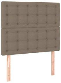 tópszínű szövet ágykeret fejtámlával 80x200 cm