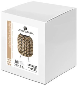 Fekete-natúr színű asztali lámpa (magasság 30 cm) – Casa Selección