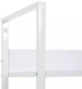 4 szintes fehér szerelt fa könyvespolc 60 x 27,6 x 124,5 cm