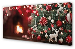 Canvas képek Karácsonyfa dísz 100x50 cm