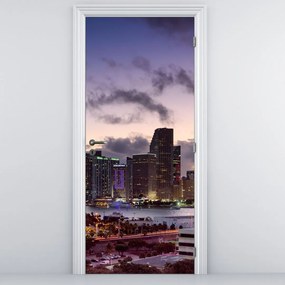 Fotótapéta ajtóra - A nagyváros felhőkarcolói (95x205cm)