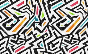 Divatos 3D fali tapéta Absztrakt mozaik 416x254 ragasztóval