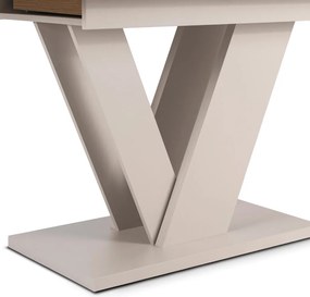 Modern bővíthető étkezőasztal CLARK 120–160 cm artisan tölgy kasmír