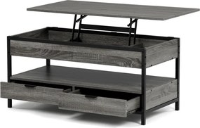 CT-I1201 szürke tölgy MDF dohányzóasztal 100 × 50 × 48 cm