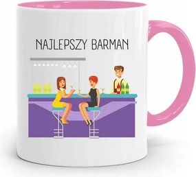 Rózsaszín Bögre Csaposnak Legjobb Csapos Ajándék fényképes nyomtatással