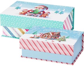 Cookieman 2 db- os csíkok karácsonyi doboz szett