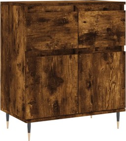 vidaXL füstös tölgy színű szerelt fa tálalószekrény 60 x 35 x 70 cm