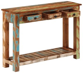 tömör újrahasznosított fa tálalóasztal 110x30x76 cm