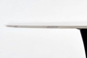 Ambrosio Üveg Étkezőasztal Fehér Márvány 90 cm