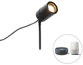 Okos modern tüskespot fekete IP44 WiFi-vel GU10 - Solo