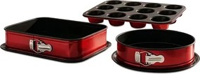 BerlingerHaus 3 részes tortaforma szett muffin sütőformával Metallic Line Burgundy Edition  BH/7635