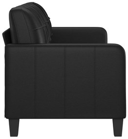 vidaXL 3 személyes fekete műbőr kanapé 180 cm