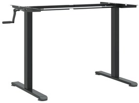 fekete acél állóasztalváz (94-135) x 60 x (70-114) cm