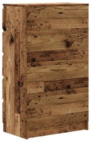 antik fa színű szerelt fa fiókos szekrény 60 x 36 x 103 cm