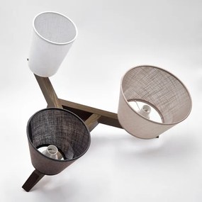 Brilagi - LED mennyezeti lámpa ANTHONY 3xE14/40W/230V tölgy-dió