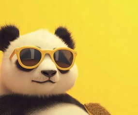 Poszter 60x50cm Panda ünnepi hangulatban