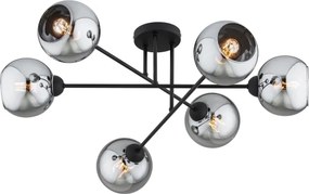 Brilagi - Plafonra szerelhető DIOR csillár 6xE27/60W/230V fekete/füstszürke