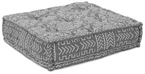 Puff Geometrikus Világosszürke 70 x 70 x 54 cm szövet