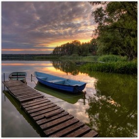 Poszterek 100x100 Naplemente tó