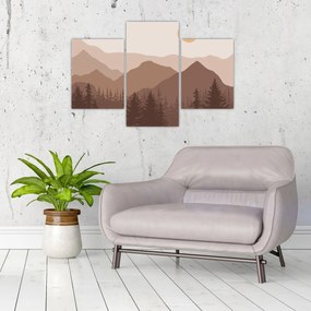 Kép - Barna hegyek N⁰1 (90x60 cm)