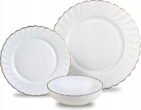 Étkészlet 18 db-os Marigold KH-1921 arany vonal KINGHoff Tányérok
