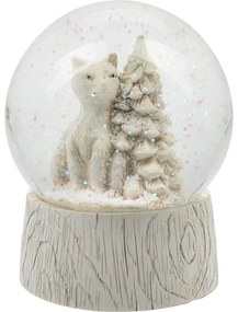 Fox karácsonyi hógömb LED világítással , 10 x 12,5 cm