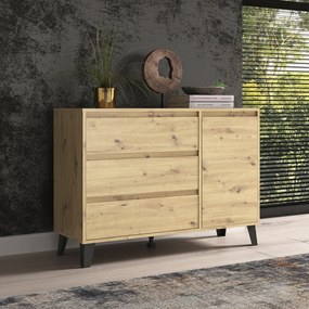 BOGAN 1D3S komód, tölgyfa artisan