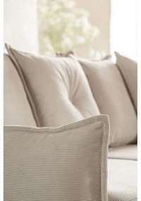 Bézs kordbársony kinyitható sarokkanapé (jobb oldali-U alakú) Lazy Lukka – Miuform