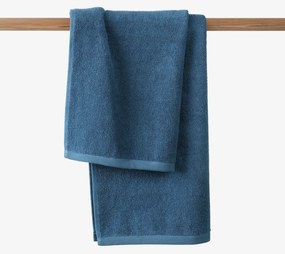 Goldea bordűr nélküli frottír törölköző és fürdőlepedő soft – petróleum színű 50 x 100 cm