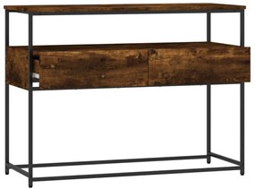 füstös tölgy színű szerelt fa tálalóasztal 100x40x75 cm