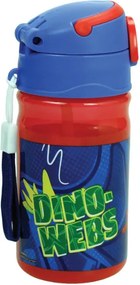 Pókember Spidey Dino Webs műanyag szívószálas kulacs akasztóval 350 ml